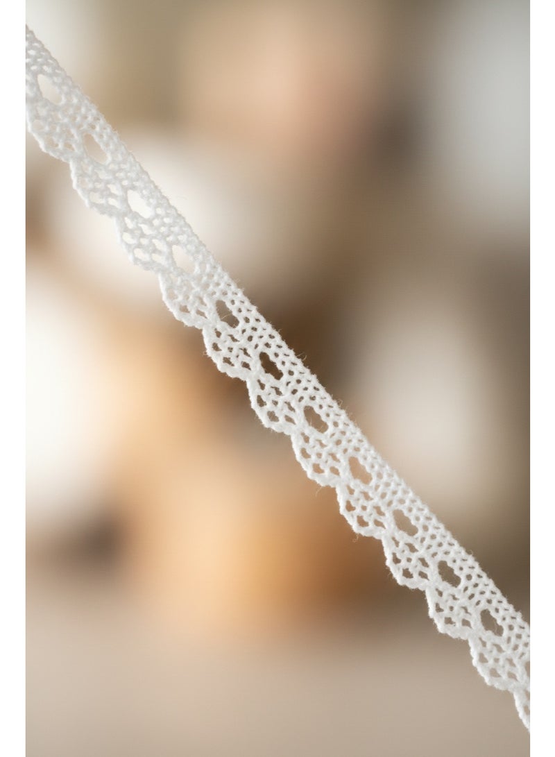 Decorative Sewing Lace Trim – 13mm x 15 Yards | Fabric Lace for Tailoring, DIY & Fashion ( White ) - Image 5